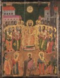 Η Αγία Οικουμενική Σύνοδος, ζωγράφου Πανταζή. 19ος αι.     -----     The Ecumenical Council, painted by Pantazis, 19th c.