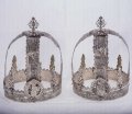 No 14: Αργυρά στέμματα γάμου, Ι. Ναού Αγίου Ιωάννου Θεολόγου Κακουνά, 19ος αι.  ------ Silver wedding crowns  from the Church of St John the Theologian Kakounas, 19th c.